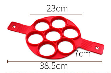Silicone 7-hole Frying Pan Mold Baking Round Heart-shaped Star-shaped Omelette DIY Shape Tool Baking