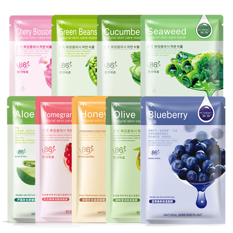 Han Chan Blueberry Aloe Vera Moisturizing Mask Hydrating Moisturizing Soothing Moisturizing Plant Care Mask