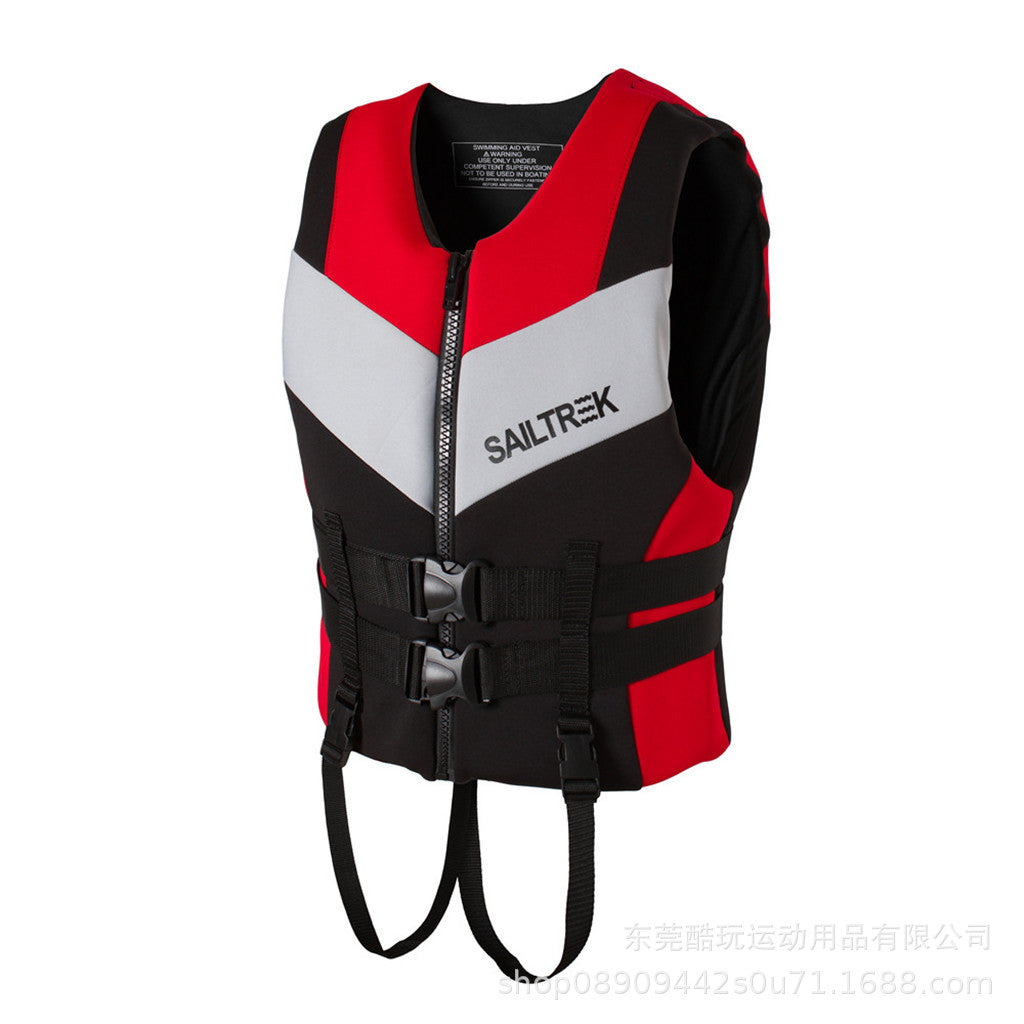 Adult Life Jacket Floating Jacket Thickened Outdoor Swimming Vest Vest Buoyancy Swimsuit Drifting Floating Diving Fishing Suit