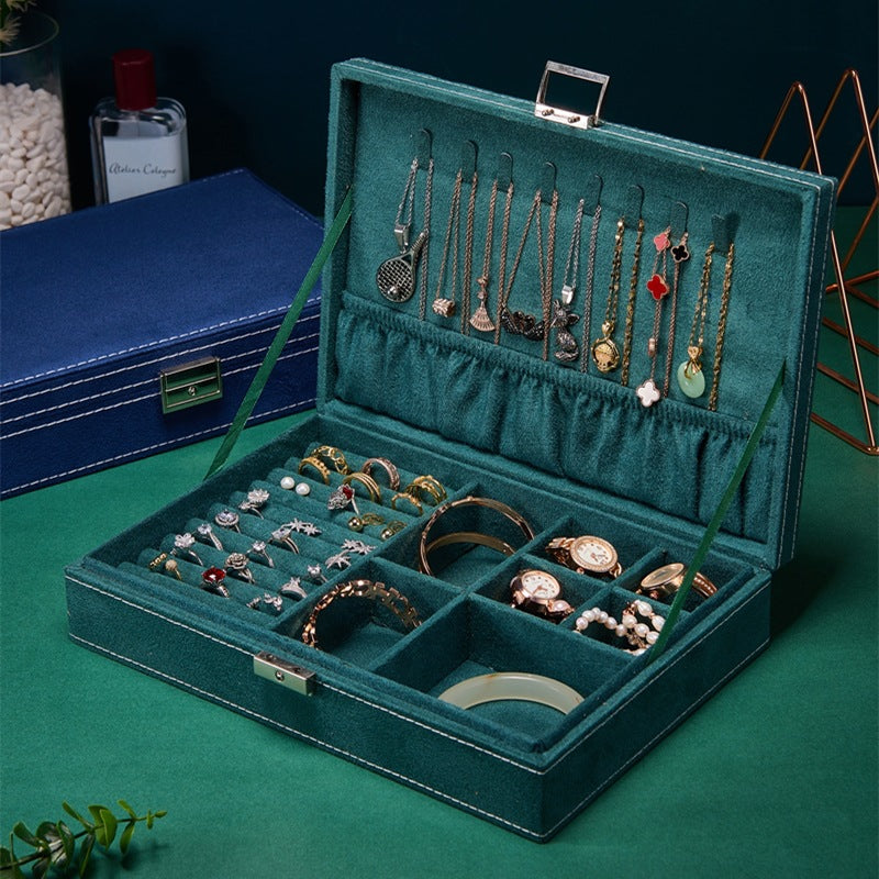 Flannel Jewelry Box Jewelry Storage Box Stud Earrings Ring Box Jewelry Necklace Display Box Ins Style Jewelry Box