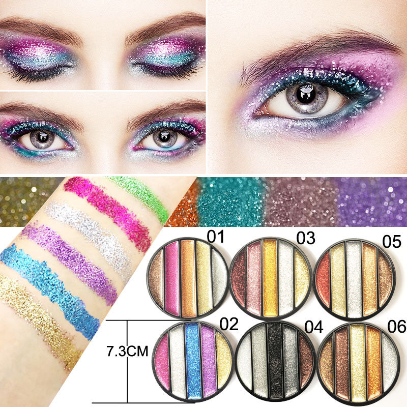 CmaaDu 15-color Diamond Sequin Eyeshadow Palette Shiny Glitter Powder High-gloss Eyeshadow Epvct New Foreign Trade Explosion