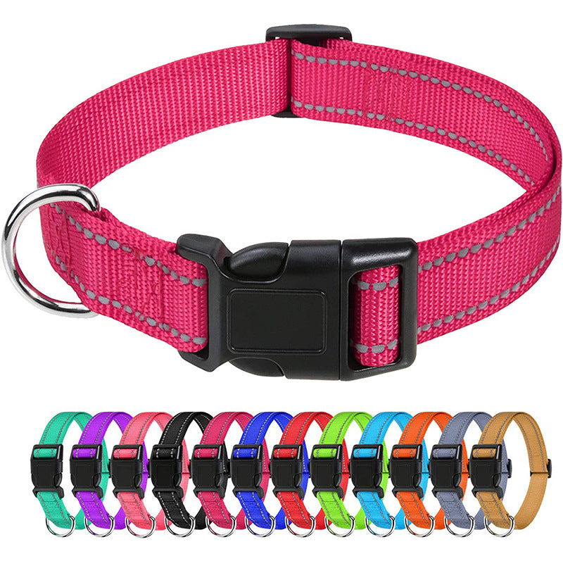 Dog Collar Reflective Dog Neck Ring Size Medium-sized Dog Anti-falling Anti-Le Dog Walking Puppy Traction Ring Pet Dog Neck