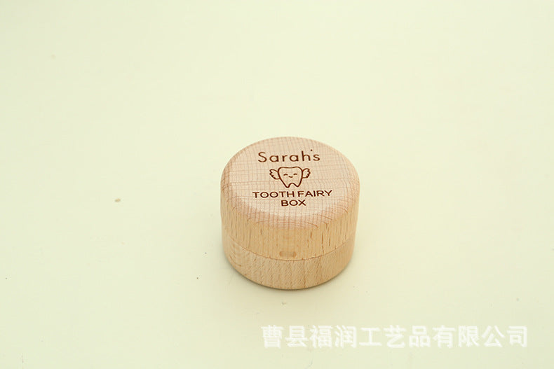 Wooden Children's Deciduous Tooth Box, Baby's Lanugo Tooth Collection, Commemorative Storage Box