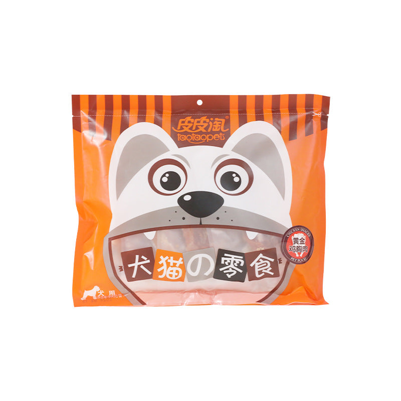Pet Snacks Spot Wholesale Net Weight 400g Skin Tao Chicken Snacks Dried Molars Dog Snacks Chicken Jerky