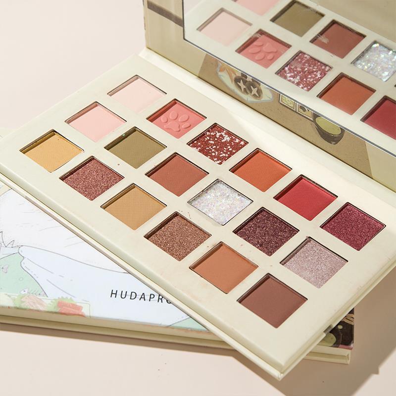 18 Color Cat Eye Shadow Plate Pearl Matte Earth Color Beauty Make-up Vibrato The Same European And American Eye Shadow