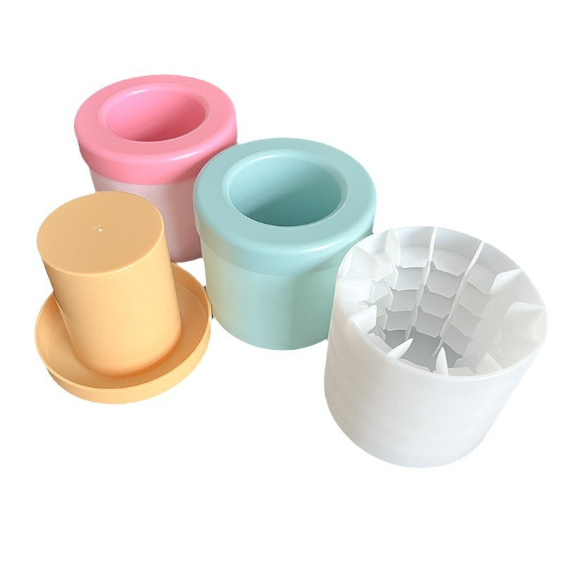 Pinch Cup Ice Lattice Silicone Cylinder Ice Cup Ice Mould Ice Bucket Ice Lattice Ice Box Household Homemade Crushed Ice