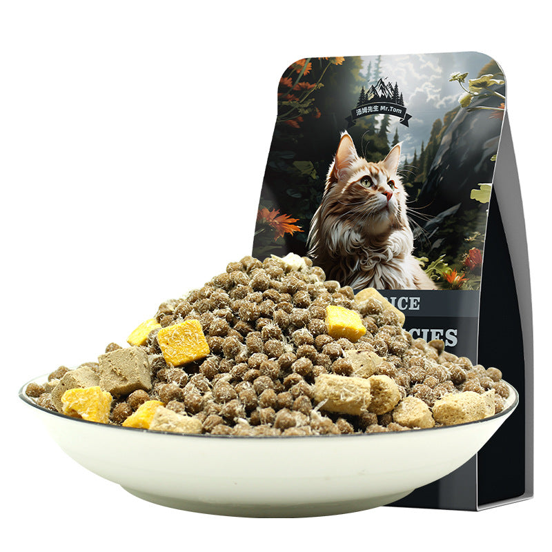 Cat Food Manufacturer Wholesale Delivery 2.5kg Freeze-Dried Six-Piece Chicken Velvet Duck Meat Full Price Universal Fresh Meat Snowflake Cat Food