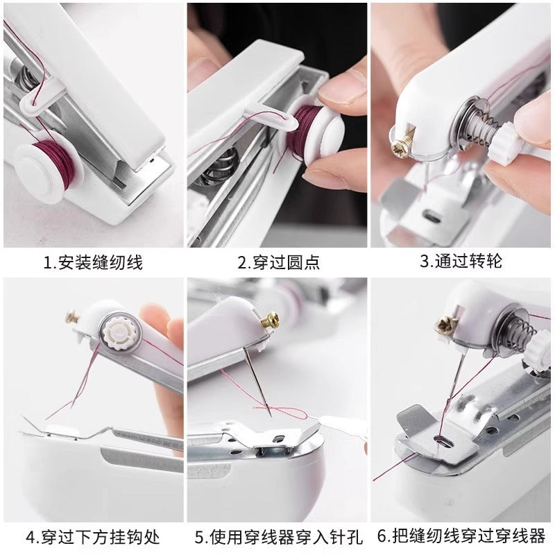 Portable Manual Mini Sewing Machine Household Handheld Simple Sewing Tool Pocket Small Sewing Machine