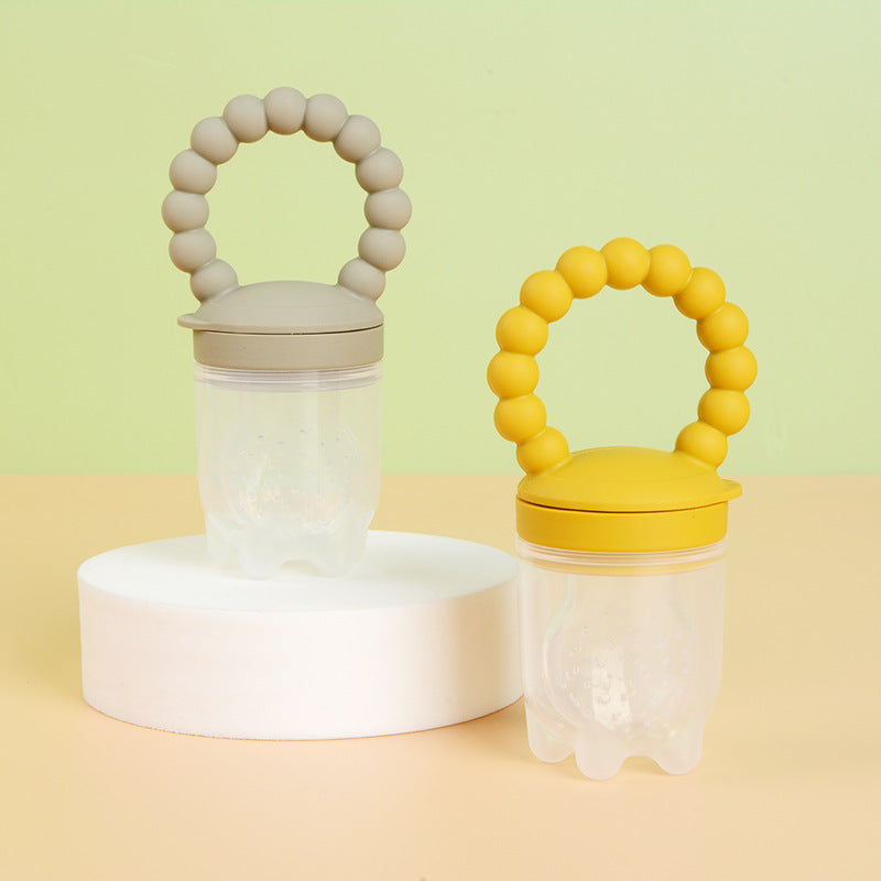 Baby Pacifier Fruit And Vegetable Bite Bite Fruit Food Supplement Artifact Baby Silicone Hand Guard Teeth Gum Molar Stick