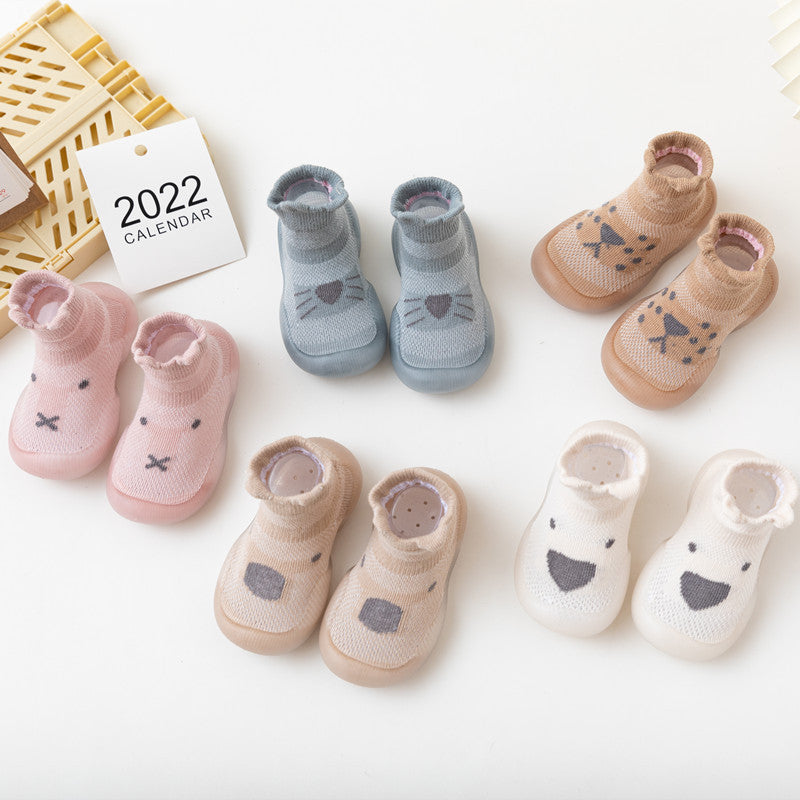 Summer Mesh Thin Cotton Baby Socks Non-slip Floor Socks Shoes Baby Class A Children Boat Socks Cotton Socks Toddler Shoes
