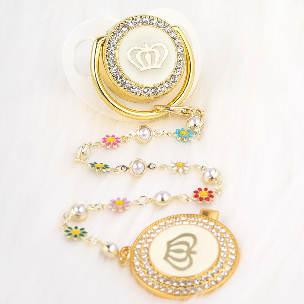 Pacifier Factory Direct Selling Creative Various Crown Pattern Silicone Baby Pacifier Tip Hot Selling Baby Products