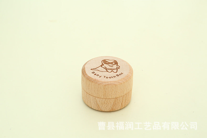 Wooden Children's Deciduous Tooth Box, Baby's Lanugo Tooth Collection, Commemorative Storage Box