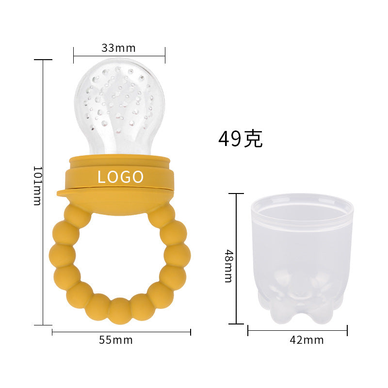Baby Pacifier Fruit And Vegetable Bite Bite Fruit Food Supplement Artifact Baby Silicone Hand Guard Teeth Gum Molar Stick