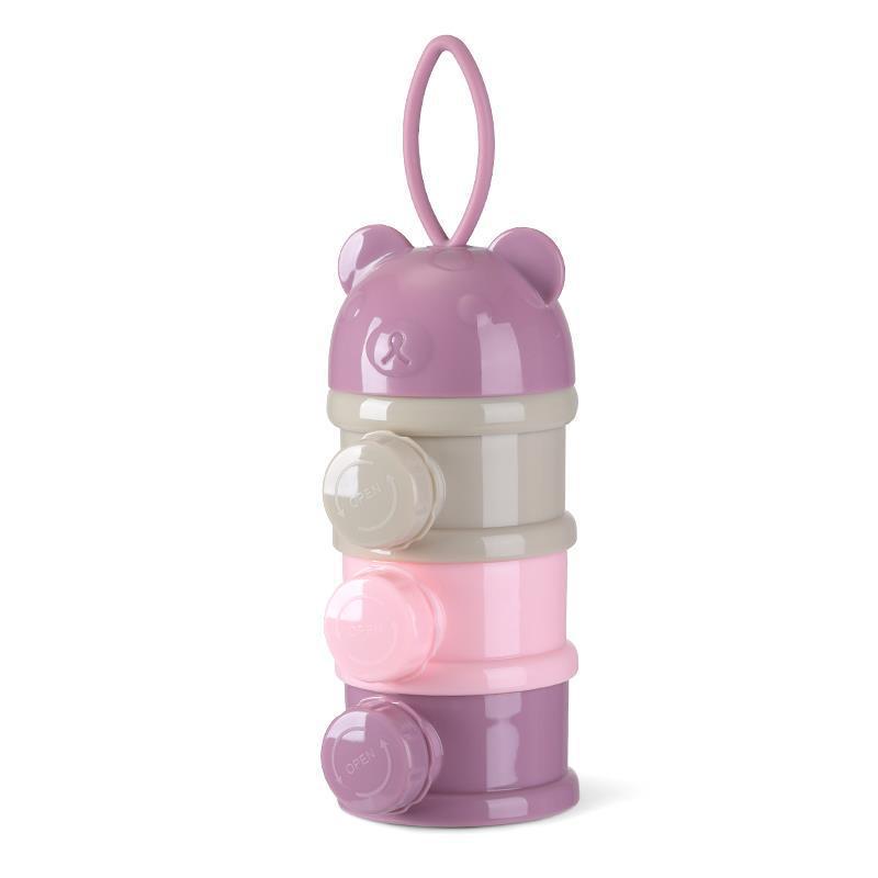 Baby Portable Four-layer Milk Powder Box, Independent Layered Milk Powder Compartment, Children's Food Storage Snack Rotating Box