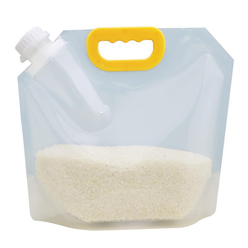 Transparent Self-standing Suction Tube Bag For Whole Grain Storage Food Packaging Beer Sub-packing