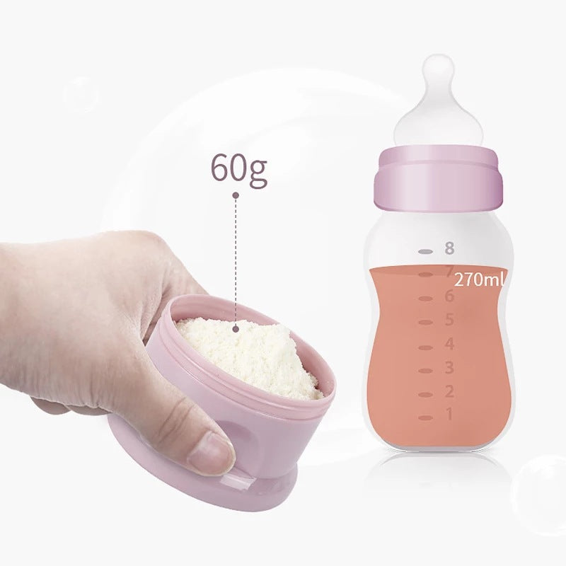 Baby Portable Four-layer Milk Powder Box, Independent Layered Milk Powder Compartment, Children's Food Storage Snack Rotating Box