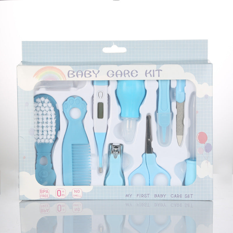 Baby Brush Comb Nasal Aspirator Set Thermometer Tool Care Ten-piece Set