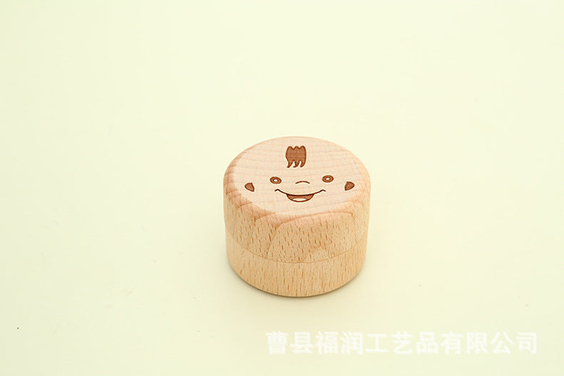 Wooden Children's Deciduous Tooth Box, Baby's Lanugo Tooth Collection, Commemorative Storage Box