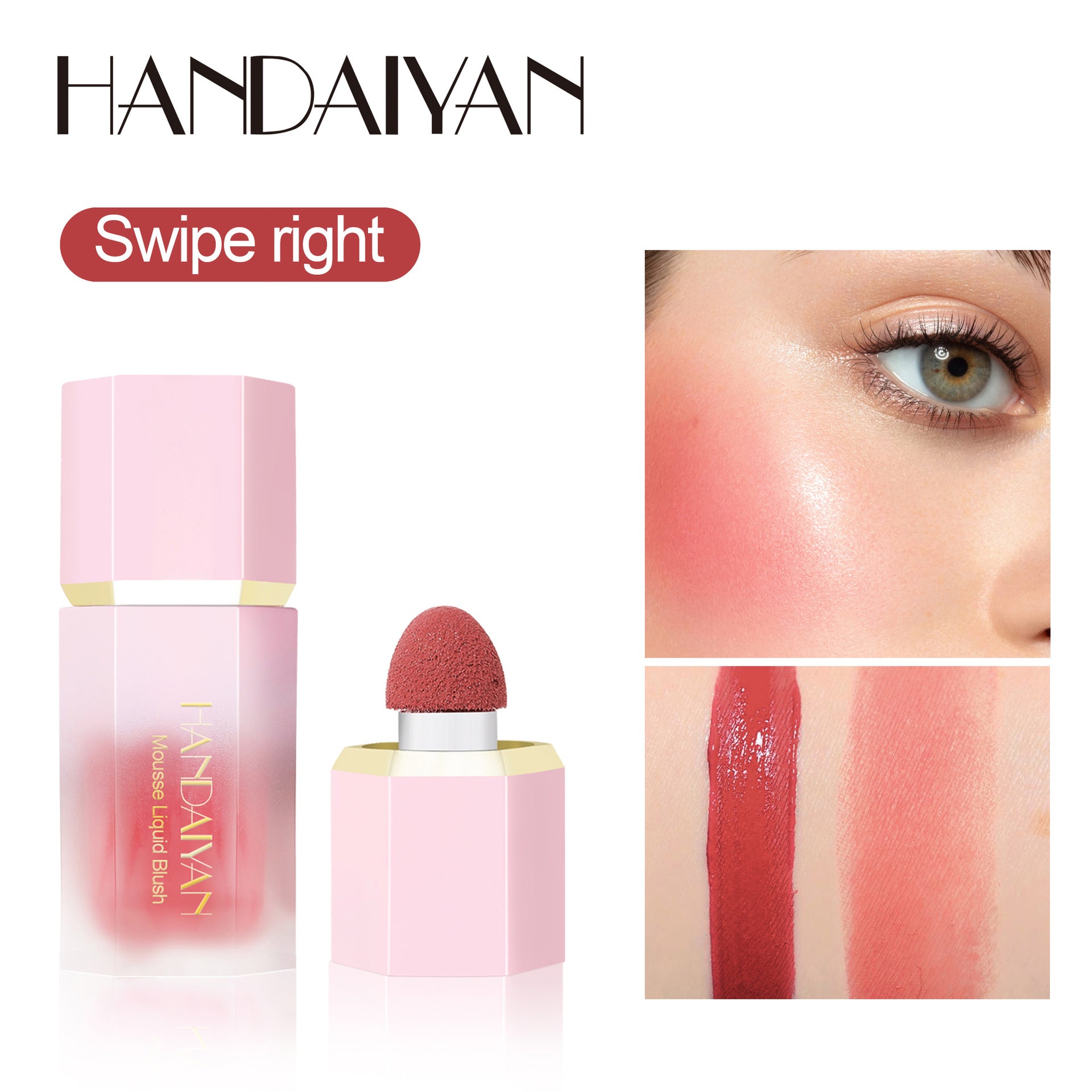 Handaiyan Liquid Blush Rosy Swelling Color Eye Shadow Repair Sun Red Female Face Rouge Water Cross-border Makeup