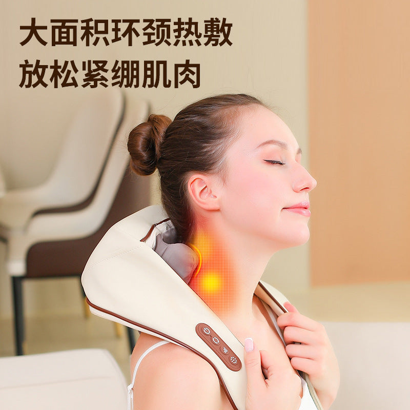 New Oblique Muscle Cervical Massager Dredge Shoulder Neck Neck Massager Kneading Hot Compress Multifunctional Massage Shawl