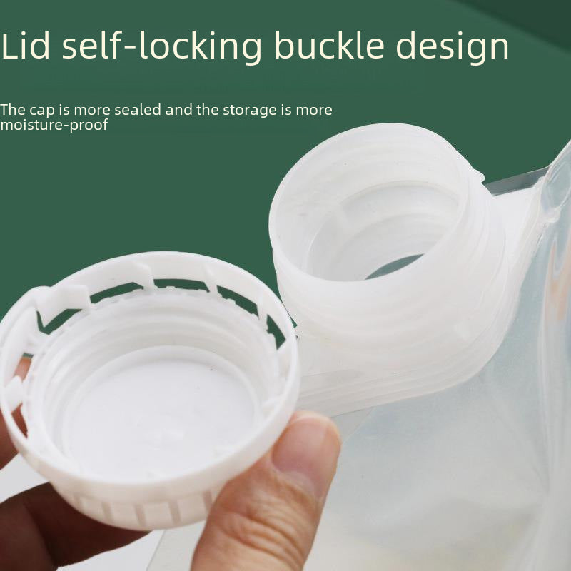 Transparent Self-standing Suction Tube Bag For Whole Grain Storage Food Packaging Beer Sub-packing