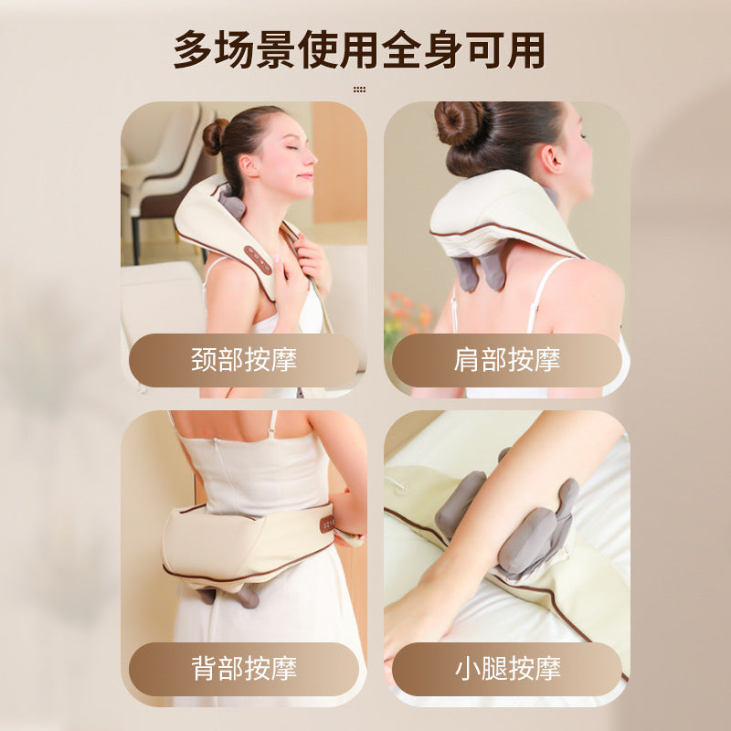 New Oblique Muscle Cervical Massager Dredge Shoulder Neck Neck Massager Kneading Hot Compress Multifunctional Massage Shawl