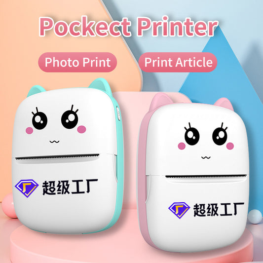 Cross-Border Mini Label Thermal Printer Mobile Phone Photo Small Portable Pocket Student Special Wrong Question Printer