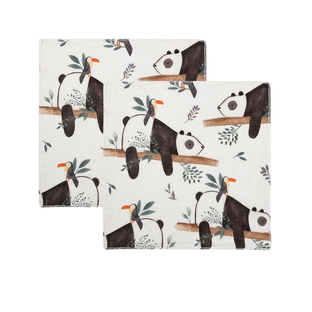 Aixi Bamboo Cotton Saliva Towel Baby Small Square Towel Newborn Handkerchief Face Gauze Towel 2 Baby Towel