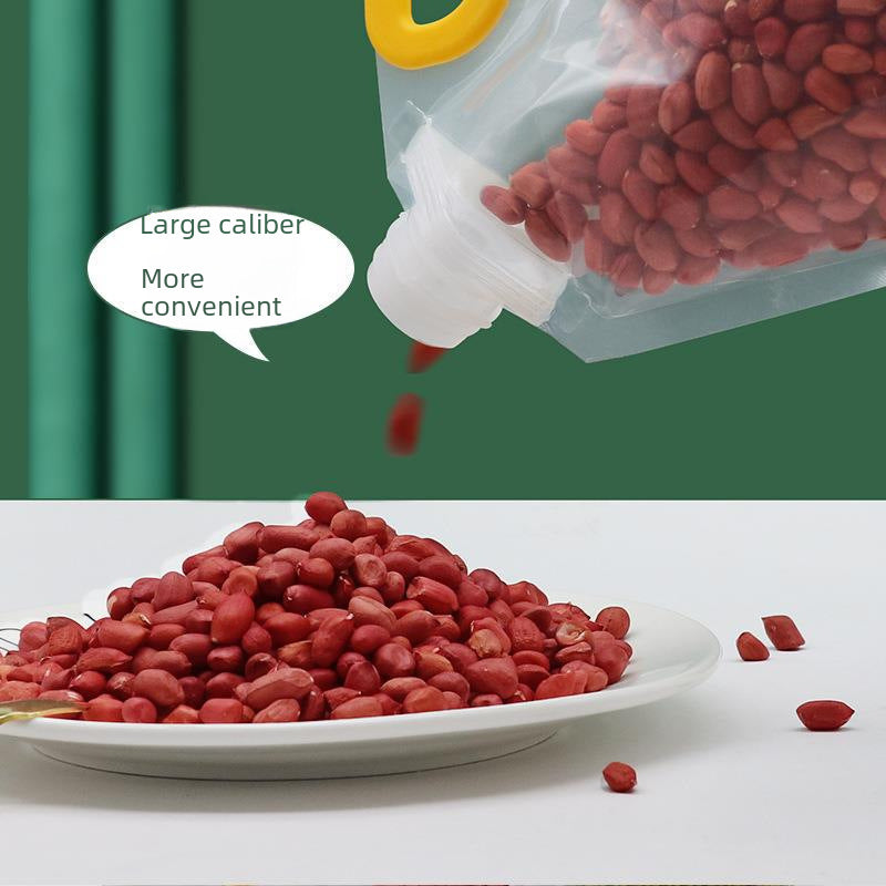 Transparent Self-standing Suction Tube Bag For Whole Grain Storage Food Packaging Beer Sub-packing