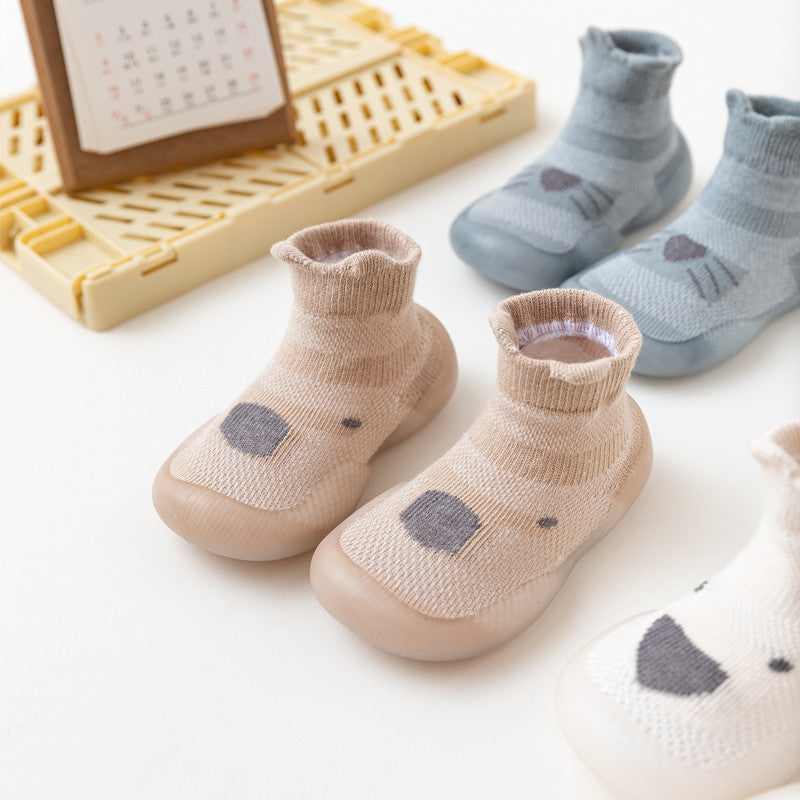 Summer Mesh Thin Cotton Baby Socks Non-slip Floor Socks Shoes Baby Class A Children Boat Socks Cotton Socks Toddler Shoes