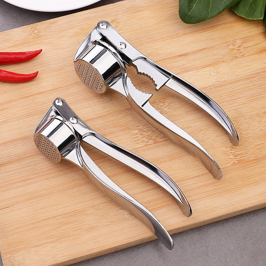 Extra Large Zinc Alloy Garlic Press Household Three-in-one Garlic Press Garlic Pounding Machine Manual Garlic Pureer Kitchen Tools Wholesale