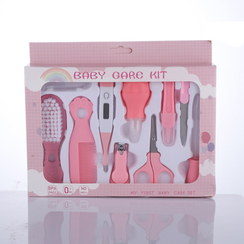 Baby Brush Comb Nasal Aspirator Set Thermometer Tool Care Ten-piece Set