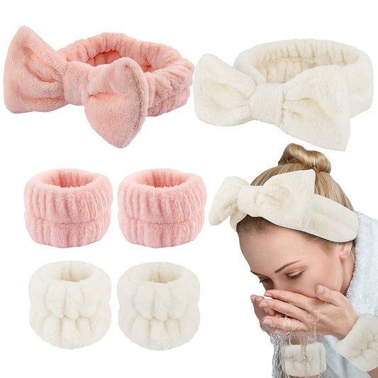 Plush Wristband Face Wash Spa Bracelet Spa Wristband Water-absorbent Sweat-absorbent Coral Velvet Waterproof Hairband