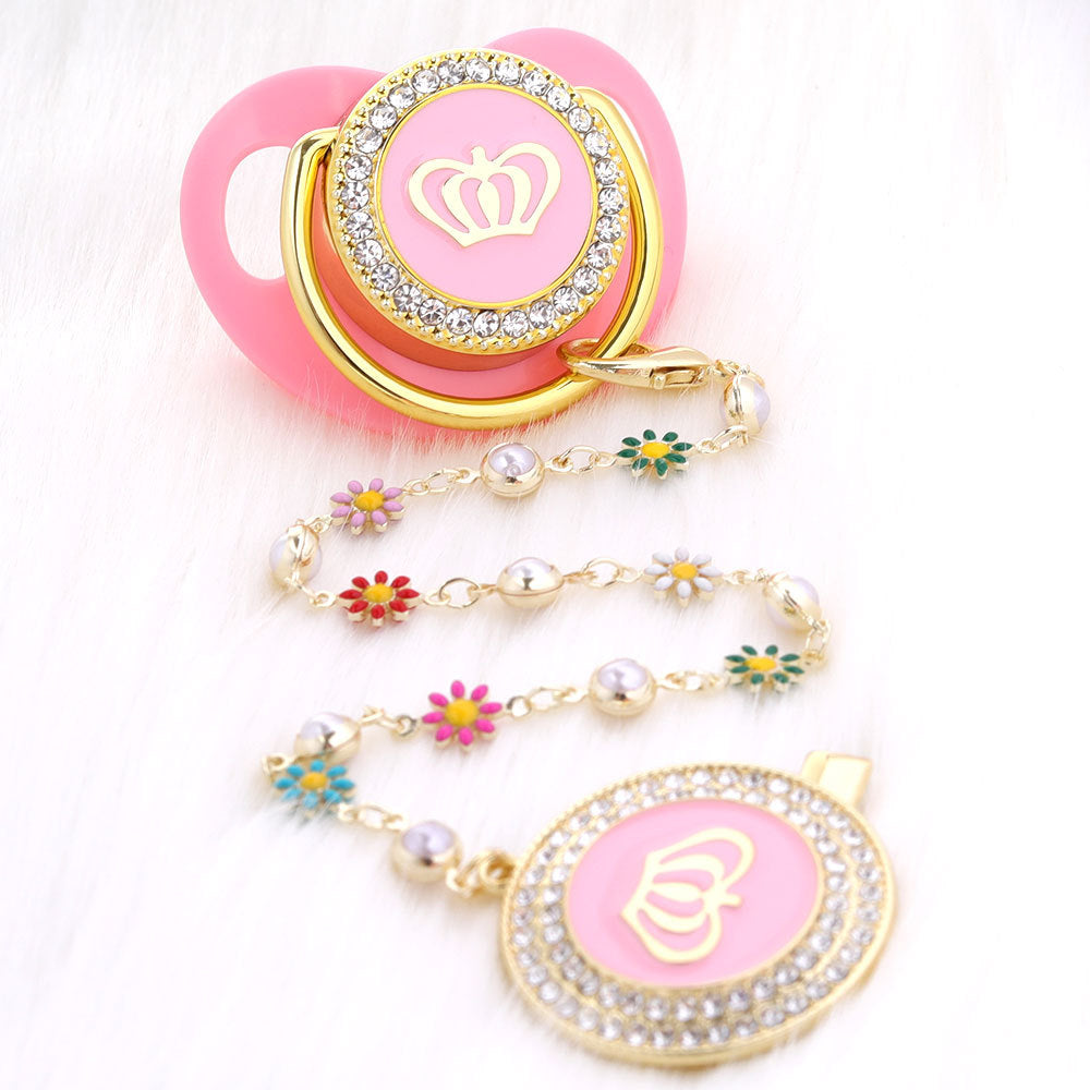 Pacifier Factory Direct Selling Creative Various Crown Pattern Silicone Baby Pacifier Tip Hot Selling Baby Products