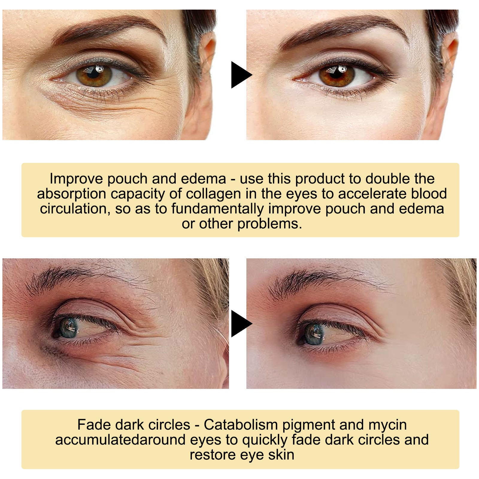 EELHOE 24K Gold Eye Mask Eye Sticker Moisturizing Brightening Firming Light Lines Eye Lines Dark Circles Fine Lines Wrinkle Repair