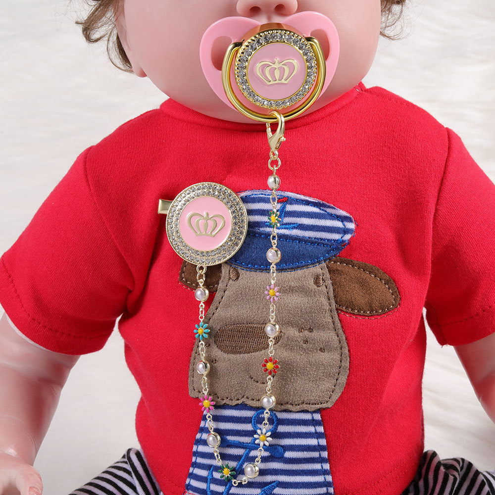 Pacifier Factory Direct Selling Creative Various Crown Pattern Silicone Baby Pacifier Tip Hot Selling Baby Products