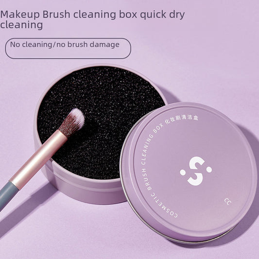 GECOMO Makeup Brush Cleaning Box Quick Cleaning Sponge Brush Disposable Dry Cleaning Box Cleaning Residual Powder Cleaning Tools