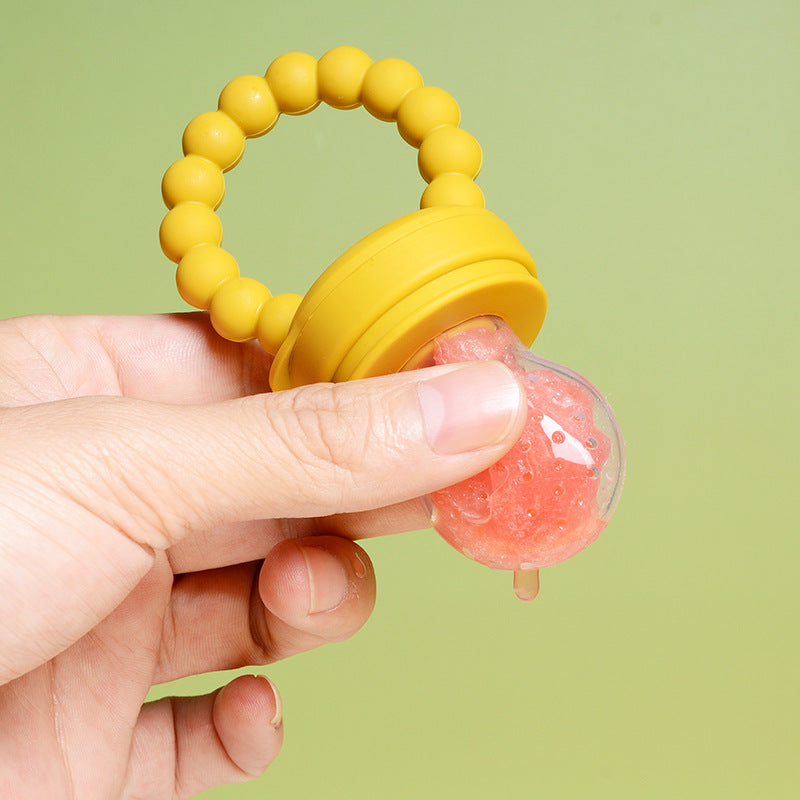 Baby Pacifier Fruit And Vegetable Bite Bite Fruit Food Supplement Artifact Baby Silicone Hand Guard Teeth Gum Molar Stick