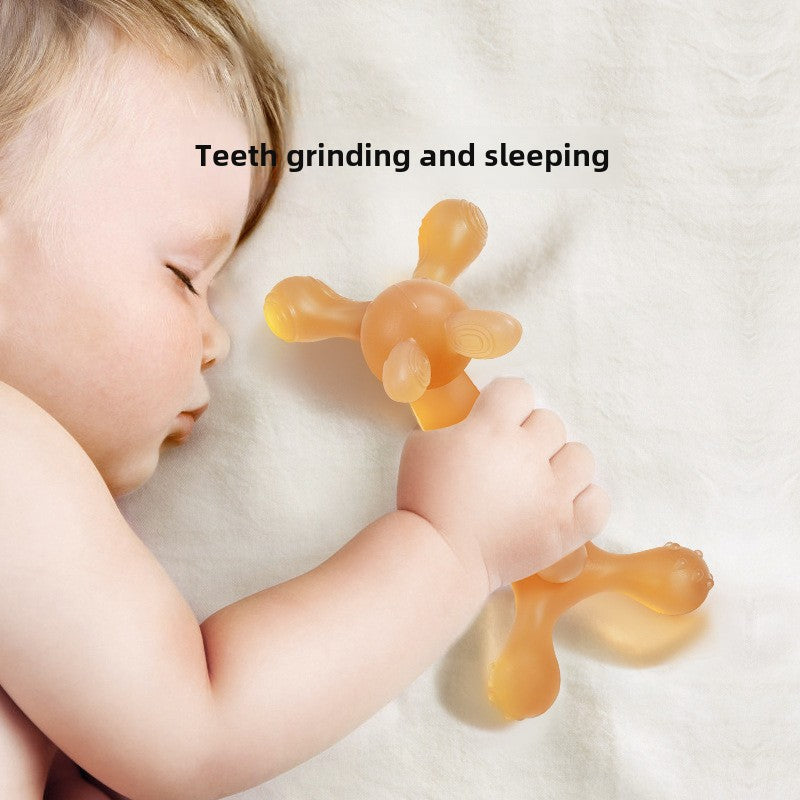 Rabbit Teether Baby Teether Stick Four Or Six Months Baby Teether Mouth Desire Period Anti-eating Hand Mushroom Toy Teether