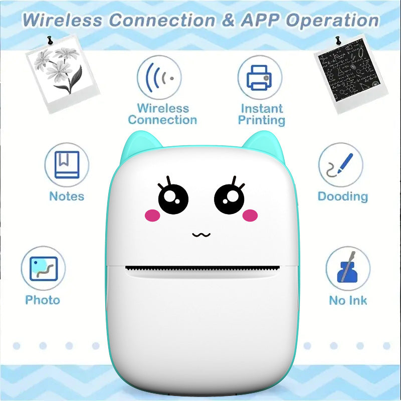 Cross-Border Mini Label Thermal Printer Mobile Phone Photo Small Portable Pocket Student Special Wrong Question Printer