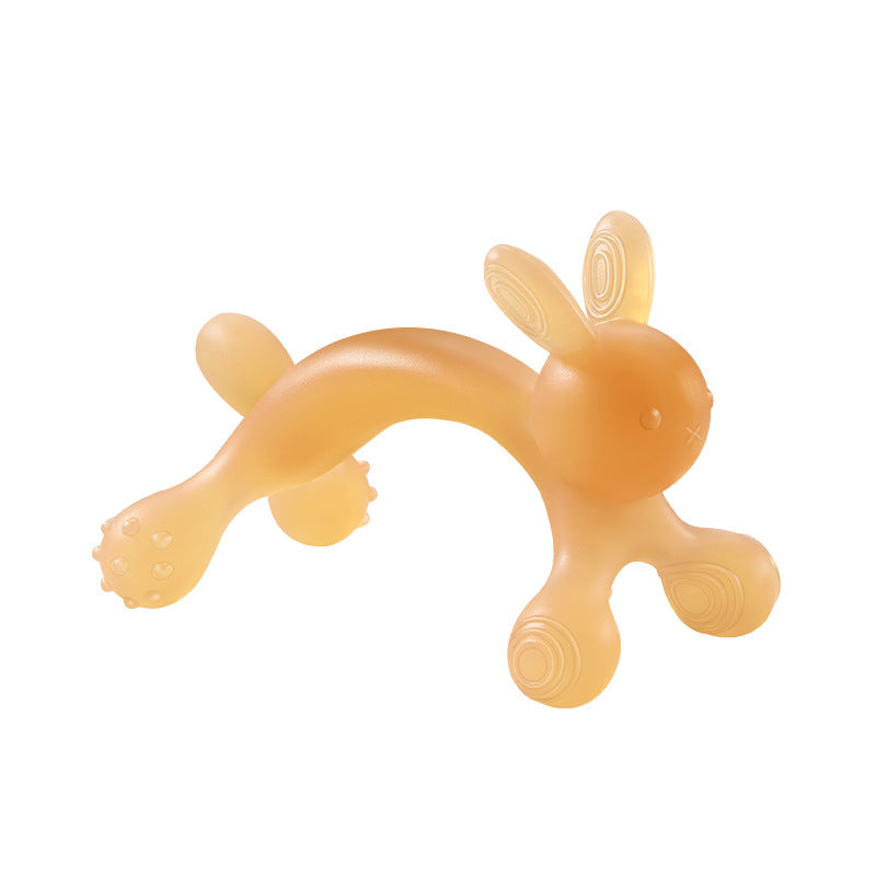 Rabbit Teether Baby Teether Stick Four Or Six Months Baby Teether Mouth Desire Period Anti-eating Hand Mushroom Toy Teether