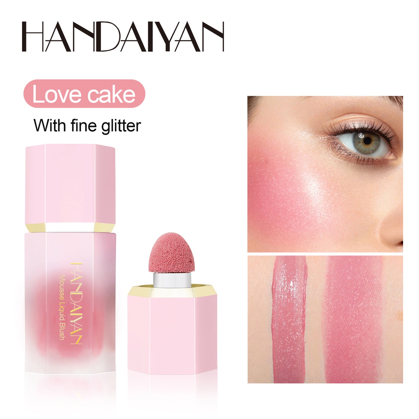 Handaiyan Liquid Blush Rosy Swelling Color Eye Shadow Repair Sun Red Female Face Rouge Water Cross-border Makeup