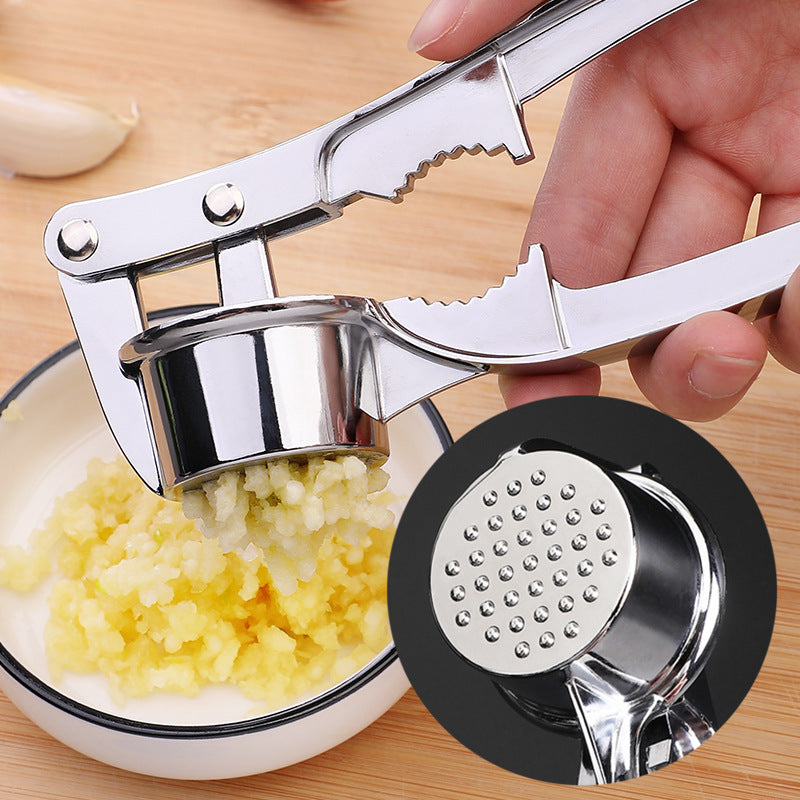 Extra Large Zinc Alloy Garlic Press Household Three-in-one Garlic Press Garlic Pounding Machine Manual Garlic Pureer Kitchen Tools Wholesale